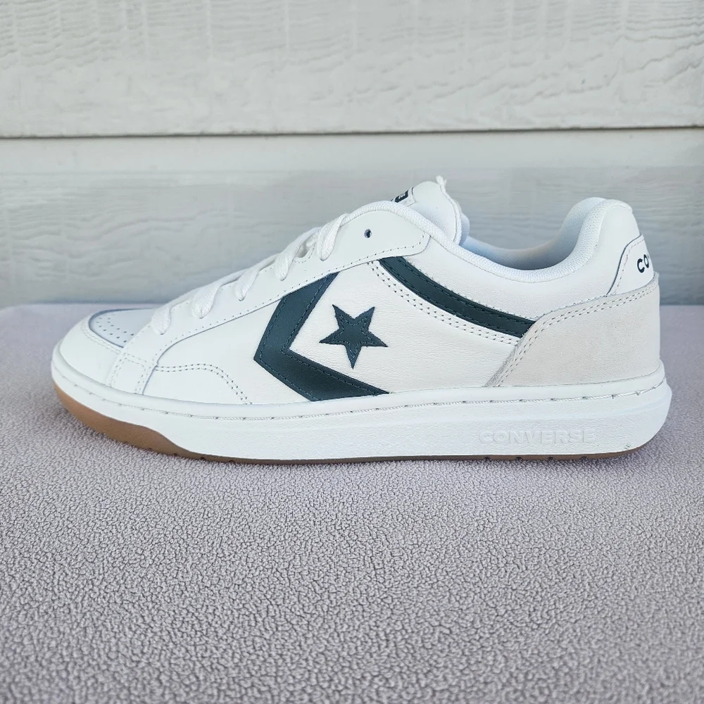 Converse Pro Blaze Classic Ox White Green Low Top Leather Men SZ 10.5 A12404C - Picture 5 of 12